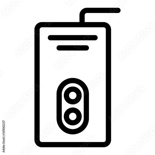 Double circuit boiler icon. Outline double circuit boiler vector icon for web design isolated on white background