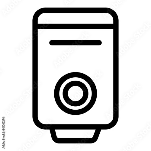Modern boiler icon. Outline modern boiler vector icon for web design isolated on white background