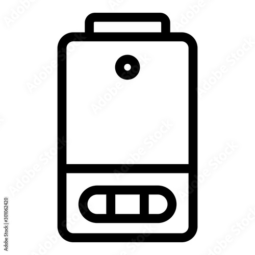 Gas water heater icon. Outline gas water heater vector icon for web design isolated on white background