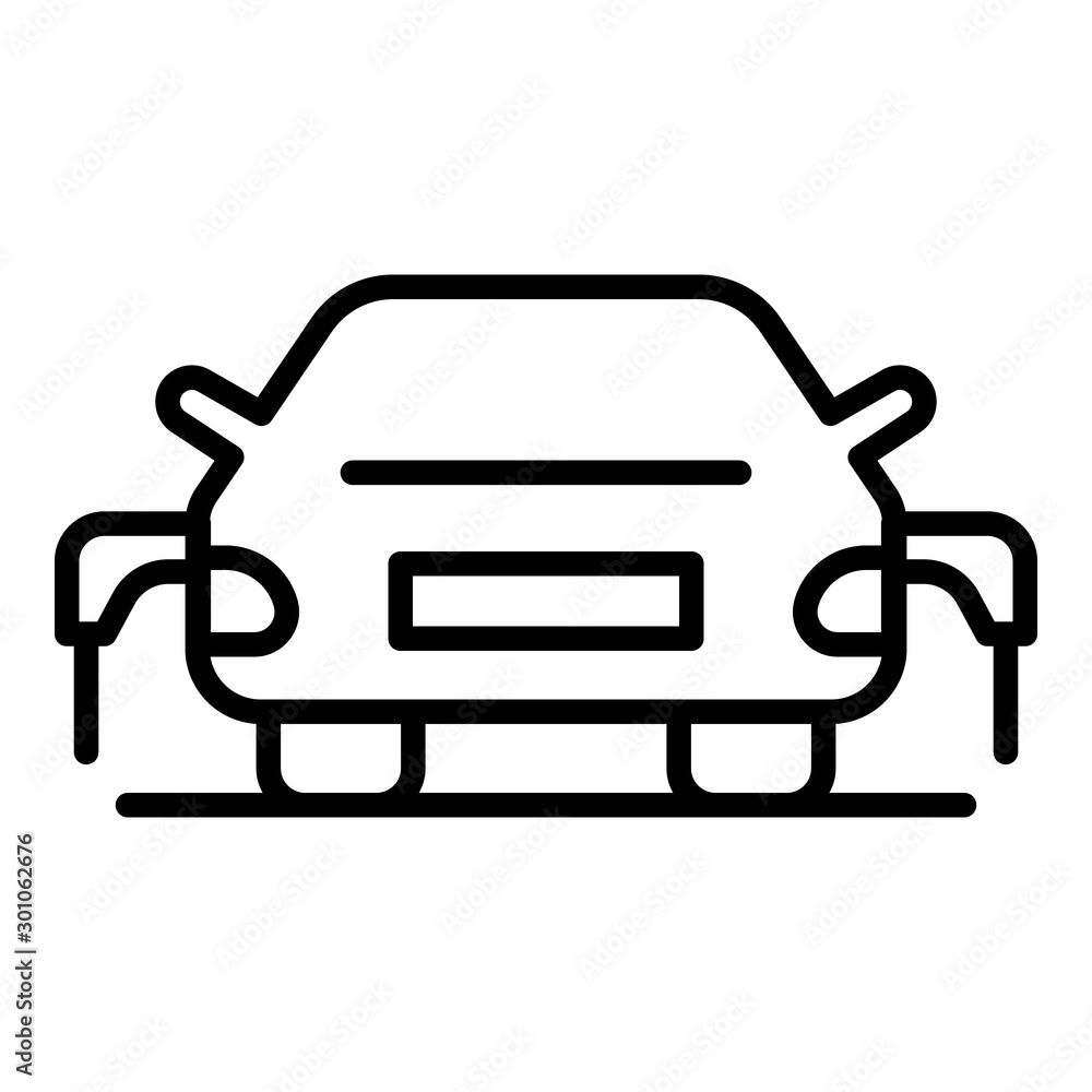 Dual charge electric car icon. Outline dual charge electric car vector icon for web design isolated on white background Dual charge electric car icon. Outline dual charge electric car vector icon for web design isolated on white background
