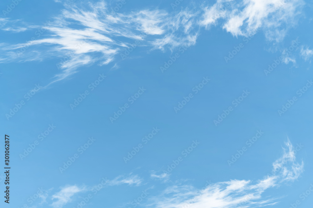 White cloud and blue sky background with copy space White cloud and blue sky background with copy space