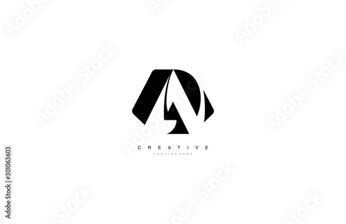 Abstract Shape Stylized Monogram Letter A Logotype