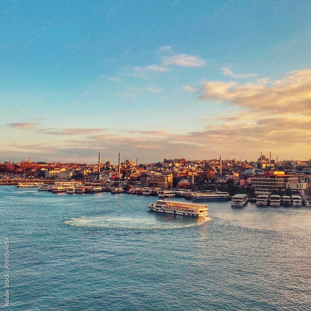 view of Bosporus in Istanbul 