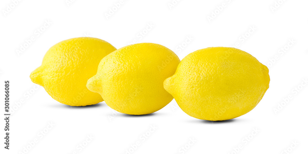 Whole lemon, clipping path, isolated on a white background Whole lemon, clipping path, isolated on a white background