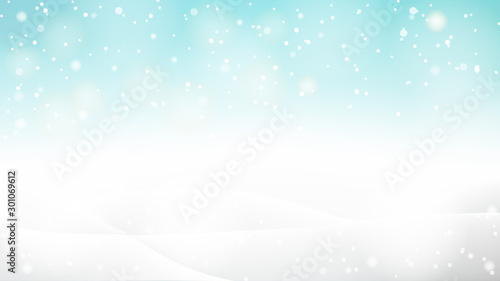 Wallpaper Mural beautiful abstract snowy bokeh background for winter or christmas eps10 vectors illustration Torontodigital.ca
