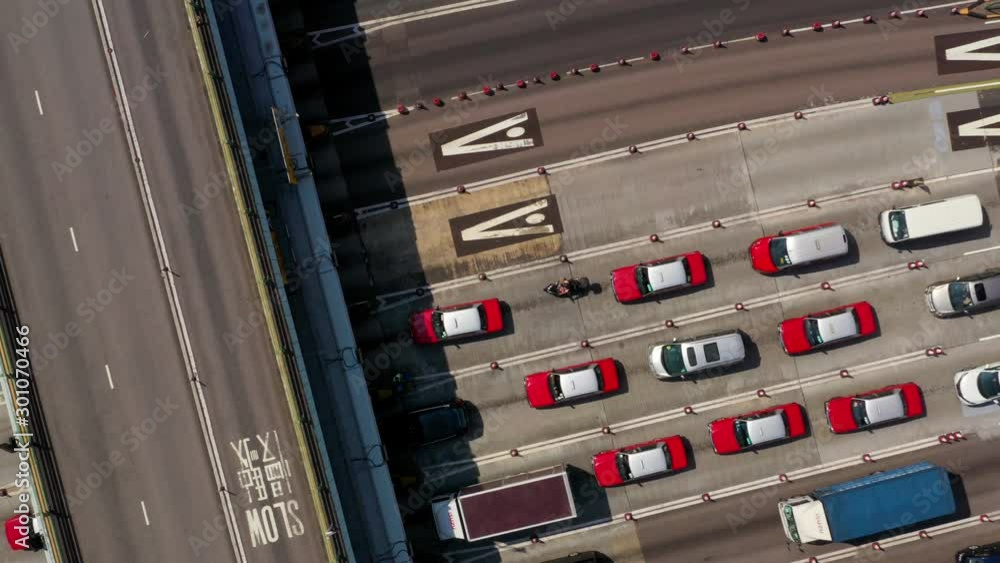 Top view of Hong Kong traffic Top view of Hong Kong traffic
