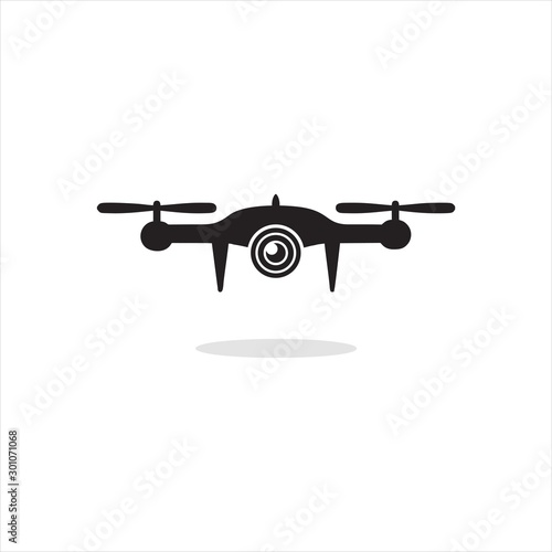 Drone Flight Logo Template simple and modern black color