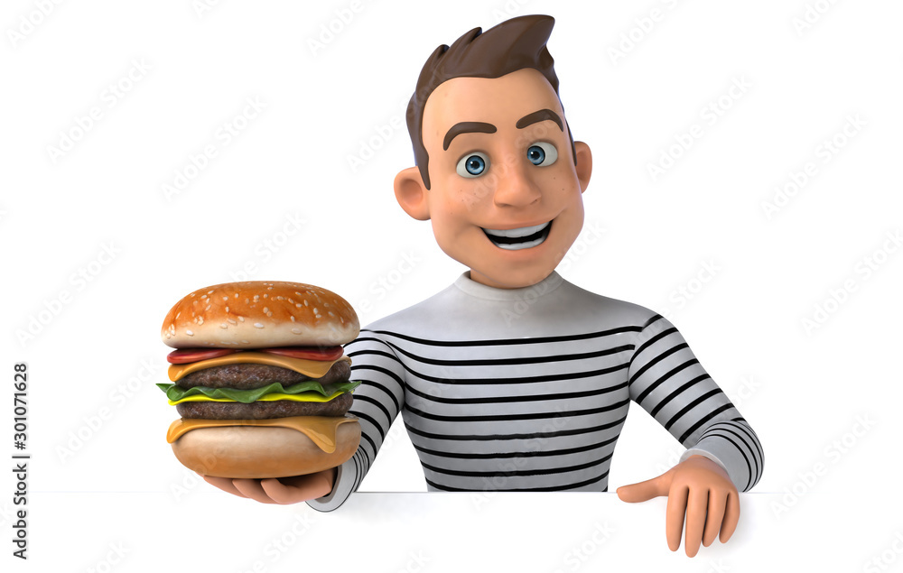 Fun 3D cartoon casual character Fun 3D cartoon casual character