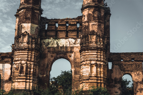 Heritage Iteri Masjid of Champaner also known as Amir manzil( brick tomb). Champaner-Pavagadh Archaeological Park, a UNESCO World Heritage Site, is located in Panchmahal district in Gujarat, India. photo