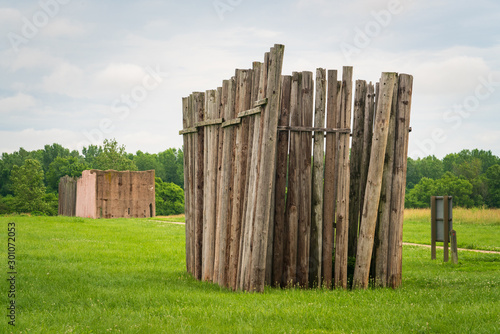 Recreation of Shelter at Cahokia Mounds State Historic Site photo