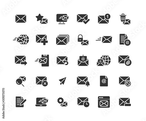 Email and Mail solid icon s...