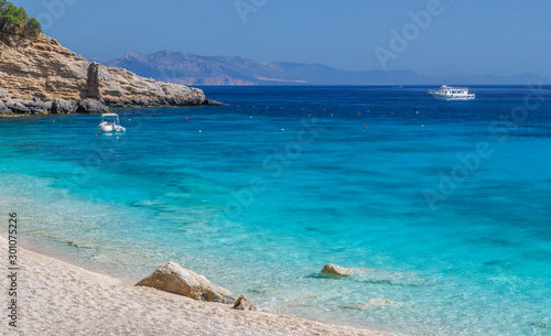 Sardinia, holidays, The beaches near Cala Biriola, sea with crystal clear azure water. Italy, the best beaches in Sardinia, Italy.