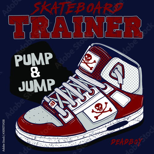 retro sneaker shoes illustration graphic design