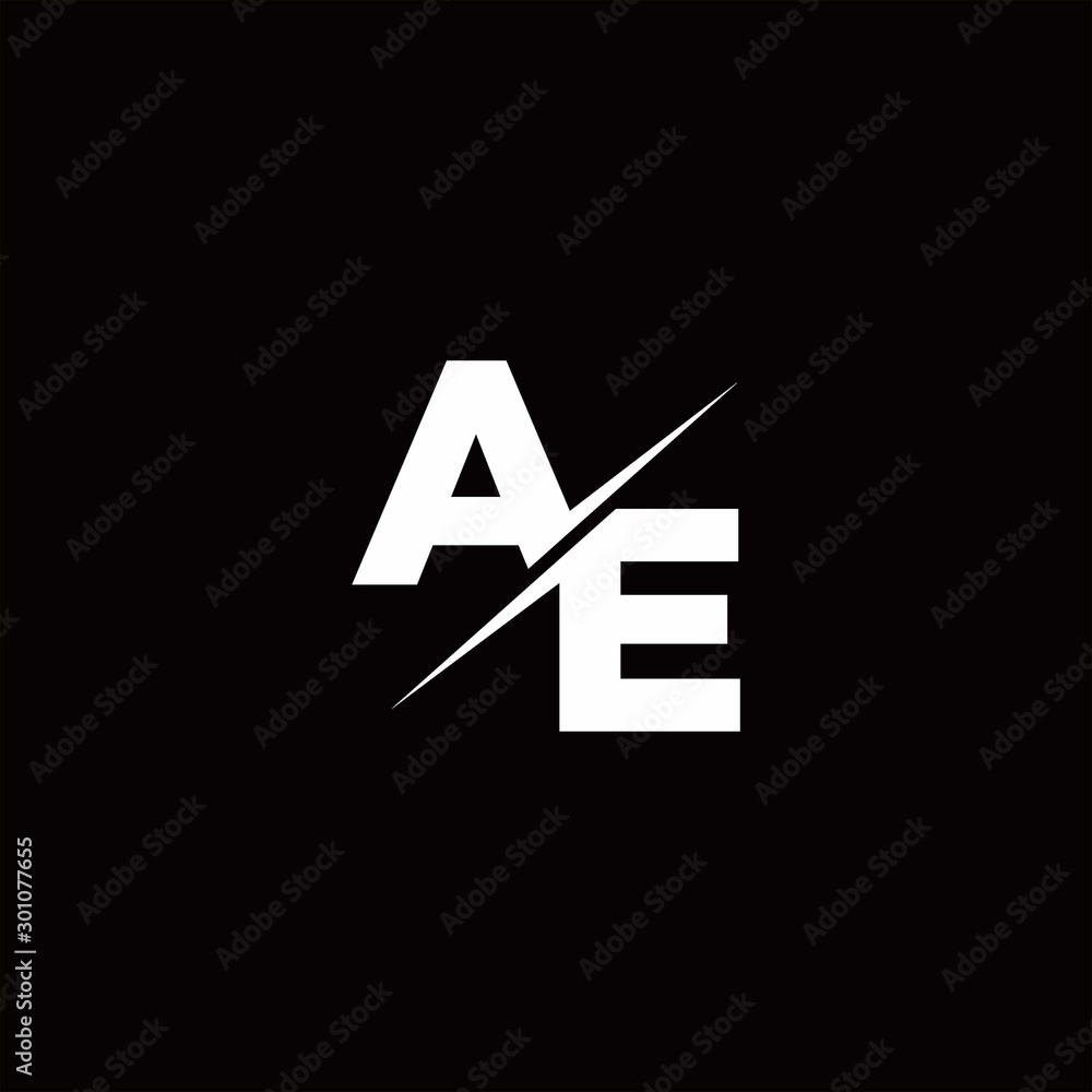 AE Logo Letter Monogram Slash with Modern logo designs template AE Logo Letter Monogram Slash with Modern logo designs template