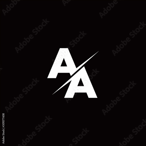 AA Logo Letter Monogram Slash with Modern logo designs template