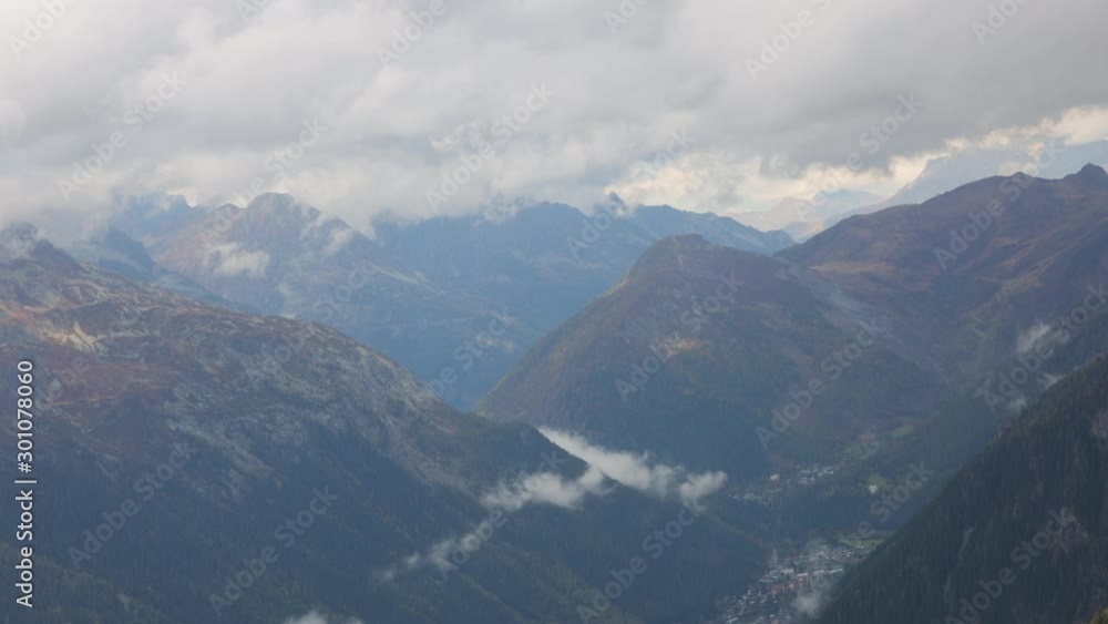 Beautiful view from behind the mountains