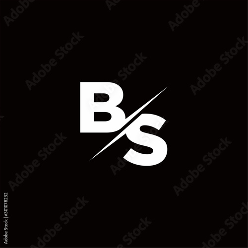 BS Logo Letter Monogram Slash with Modern logo designs template