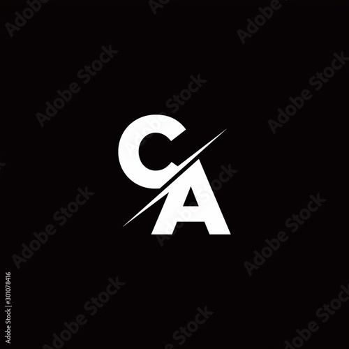CA Logo Letter Monogram Slash with Modern logo designs template