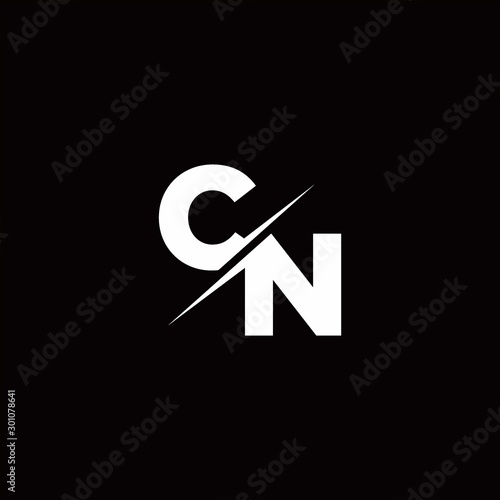 CN Logo Letter Monogram Slash with Modern logo designs template