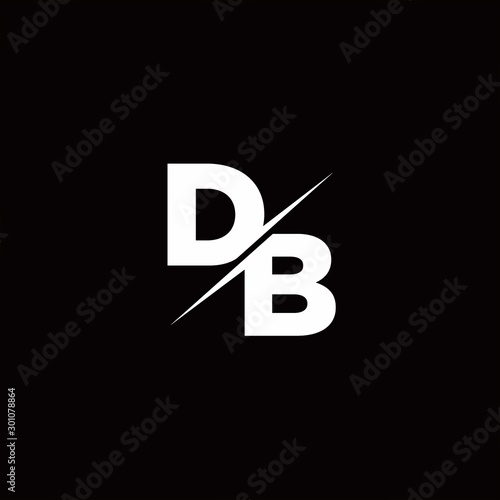 DB Logo Letter Monogram Slash with Modern logo designs template