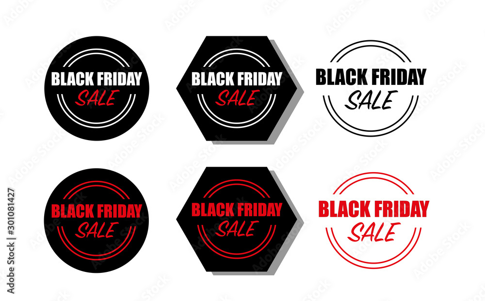 black friday sales logo and concepts