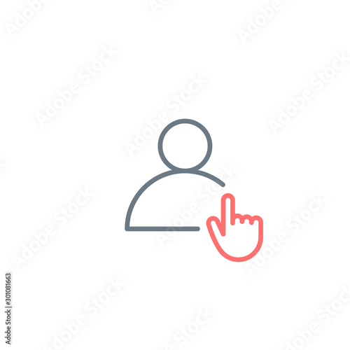 Linear user profile Icon wi...