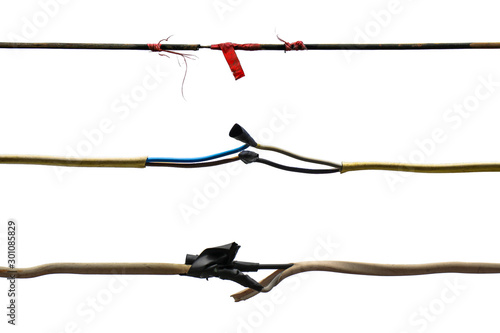 device concept with torn wire, Repair Broken or Damaged Wires, fixes for fraying cables, Damaged electric cord