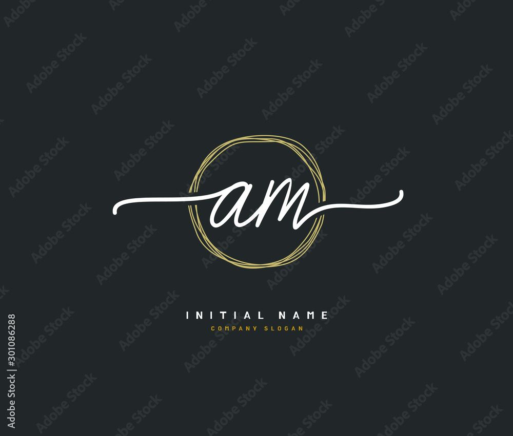 A M AM Beauty vector initial logo, handwriting logo of initial signature, wedding, fashion, jewerly, boutique, floral and botanical with creative template for any company or business. A M AM Beauty vector initial logo, handwriting logo of initial signature, wedding, fashion, jewerly, boutique, floral and botanical with creative template for any company or business.