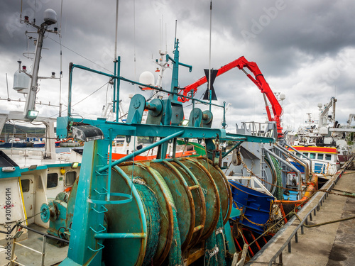 Fishing boat at the port of castletownbere in ireland