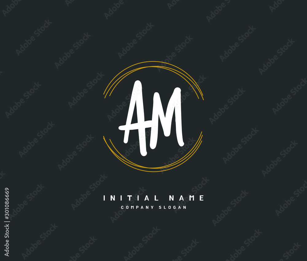 A M AM Beauty vector initial logo, handwriting logo of initial signature, wedding, fashion, jewerly, boutique, floral and botanical with creative template for any company or business. A M AM Beauty vector initial logo, handwriting logo of initial signature, wedding, fashion, jewerly, boutique, floral and botanical with creative template for any company or business.