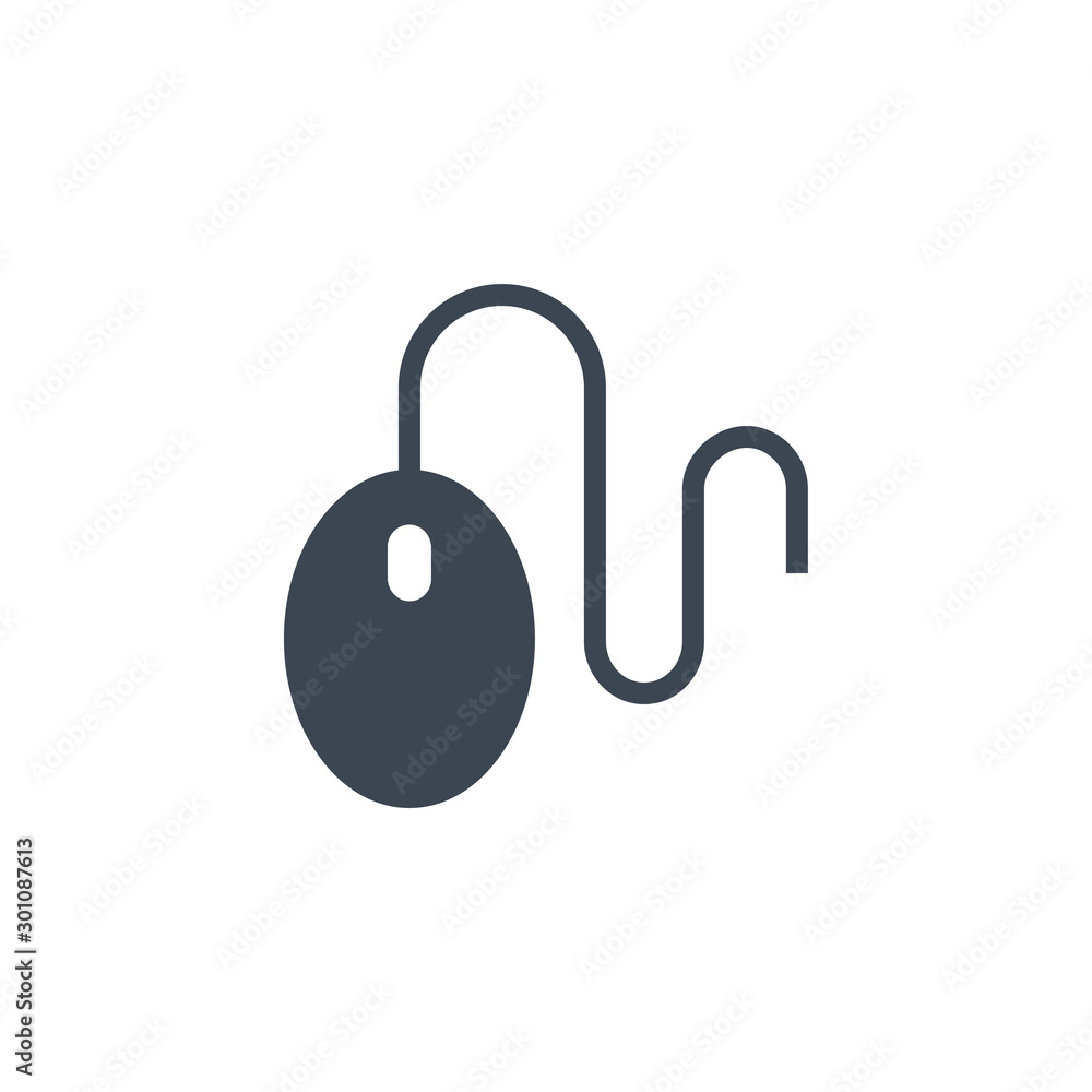 Computer Mouse related vector glyph icon. Computer Mouse related vector glyph icon.