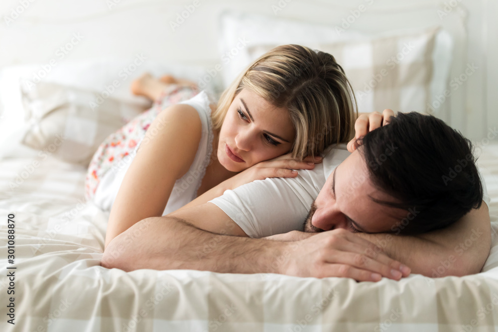 Man and woman having problems in relationship Man and woman having problems in relationship