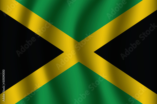 Flag of Jamaica. Jamaica Icon vector illustration eps10.