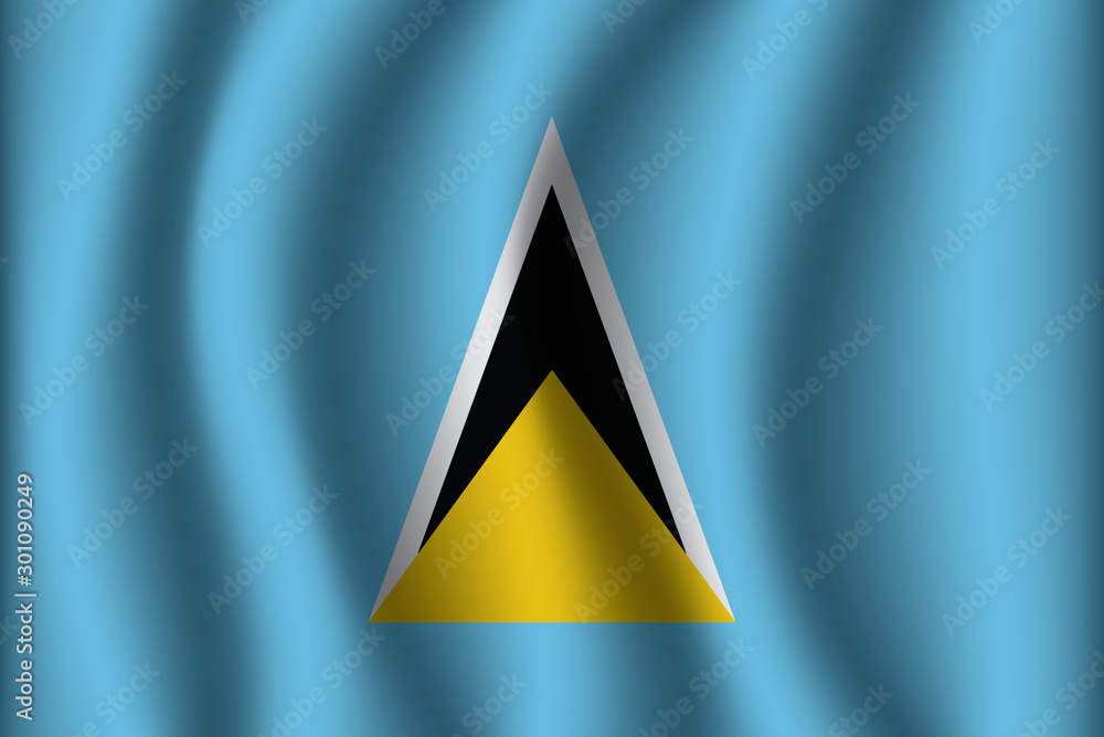 Flag of Saint Lucia. Saint Lucia Icon vector illustration eps10. Flag of Saint Lucia. Saint Lucia Icon vector illustration eps10.