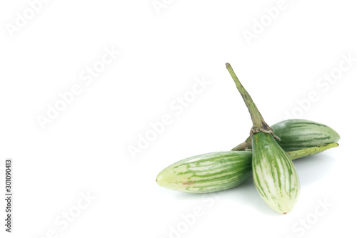Thai Eggplant isolated on a white background, element of thai food concept