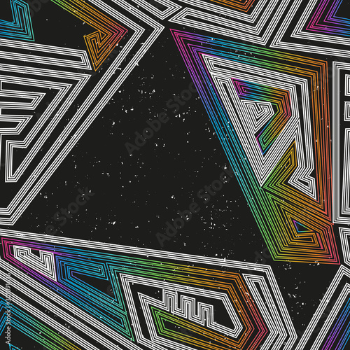 Space geometric seamless pattern