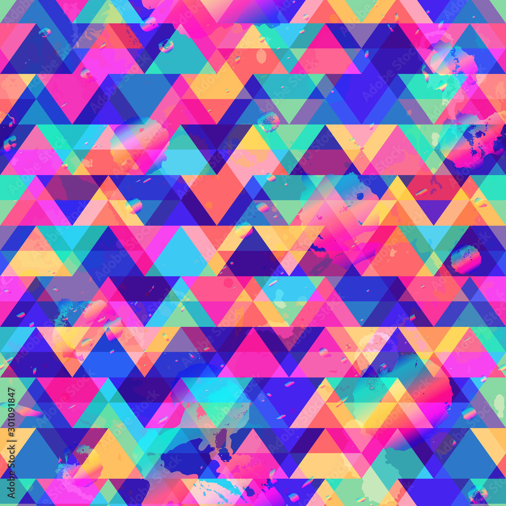 Triangle pattern with grunge effect. Triangle pattern with grunge effect.