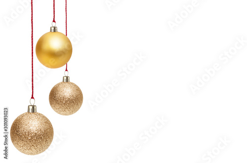Christmas Ornaments isolated on a white background. photo