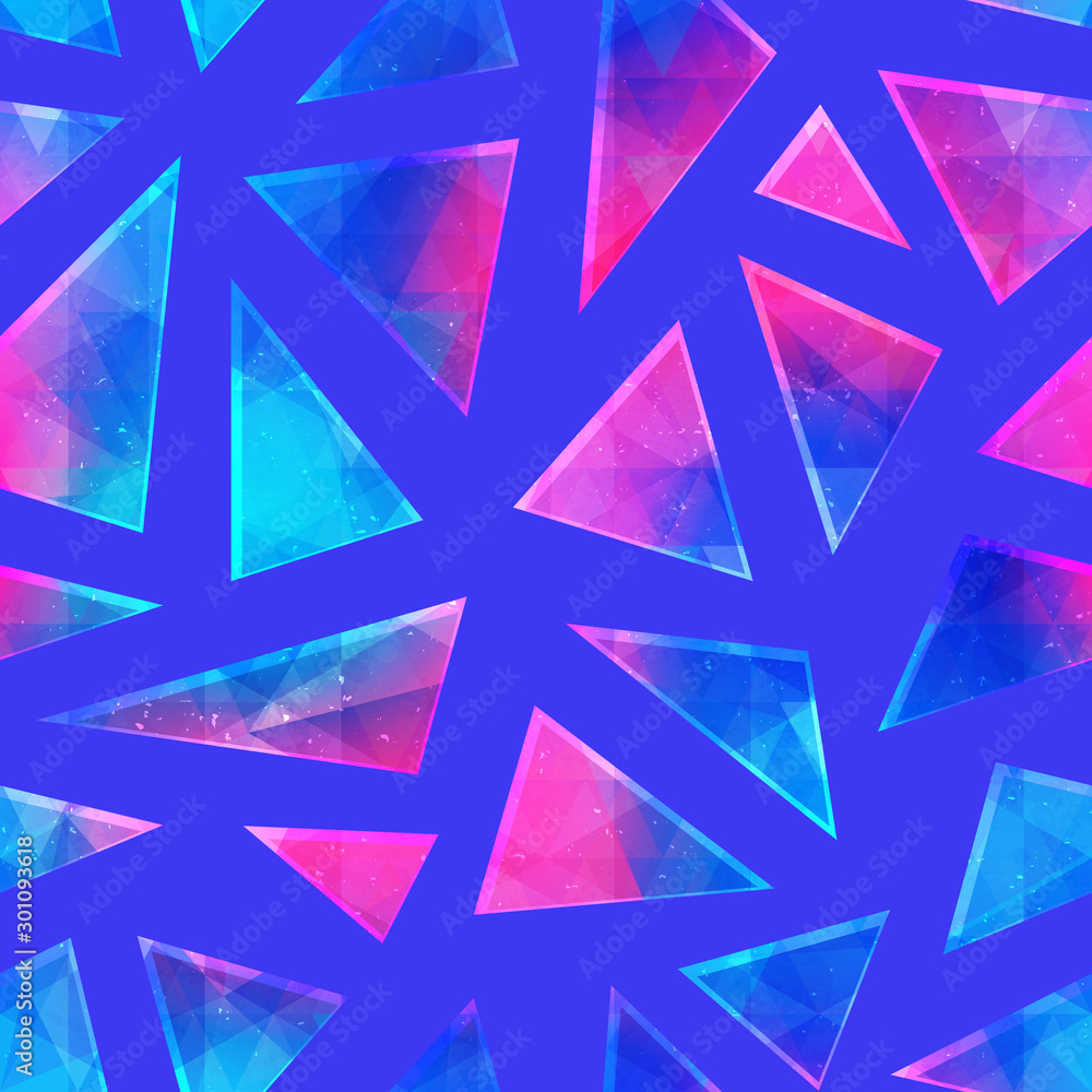 Blue triangle seamless pattern. Blue triangle seamless pattern.