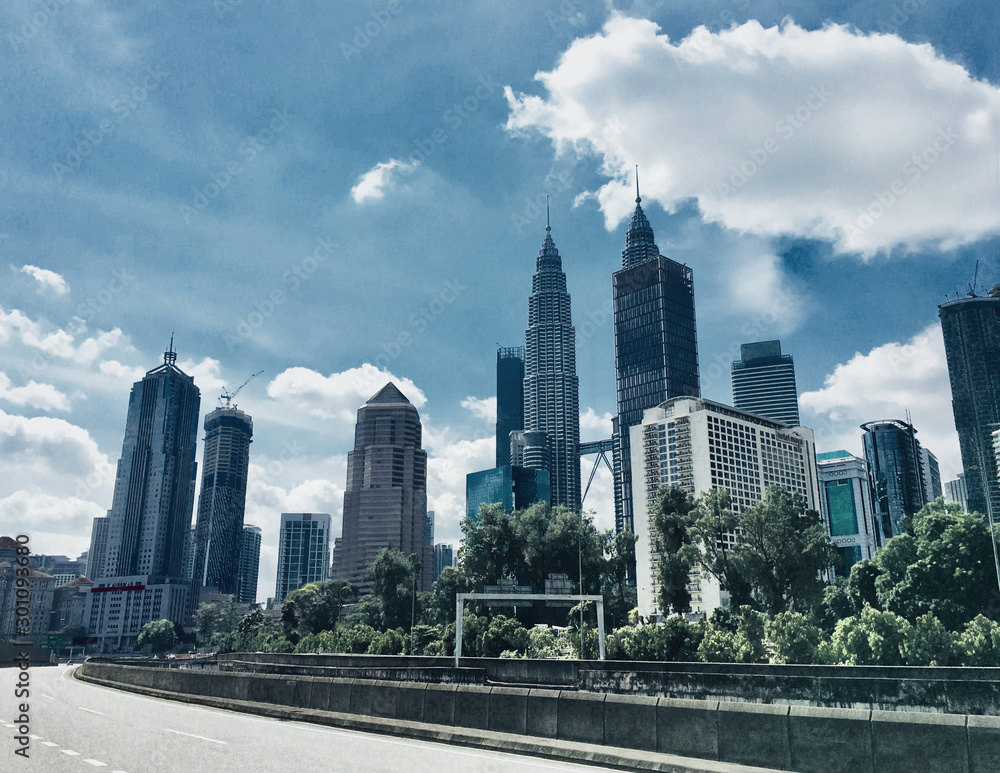 Fototapeta premium Skyscraper City landscape Kuala Lumpur, Malaysia