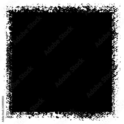 Grunge background black rectangular isolated on white background