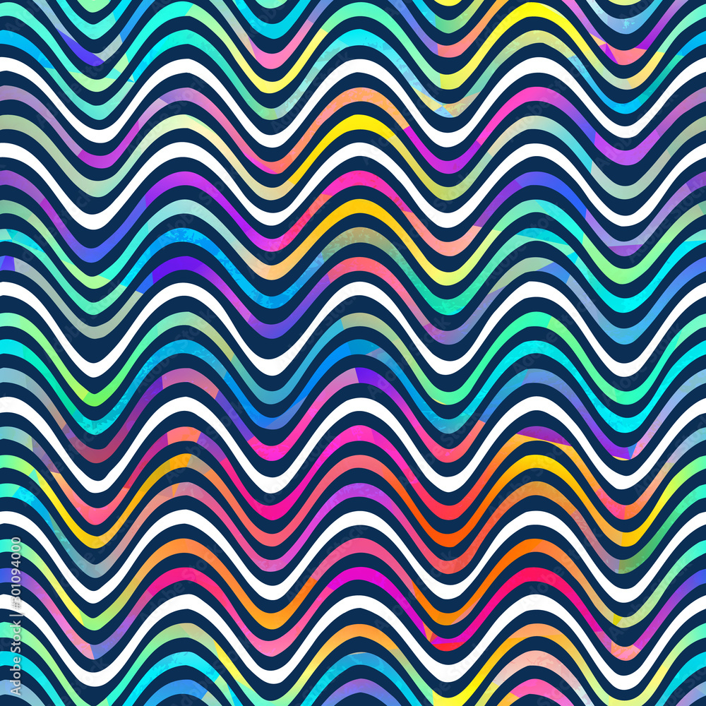 Bright wave seamless pattern Bright wave seamless pattern