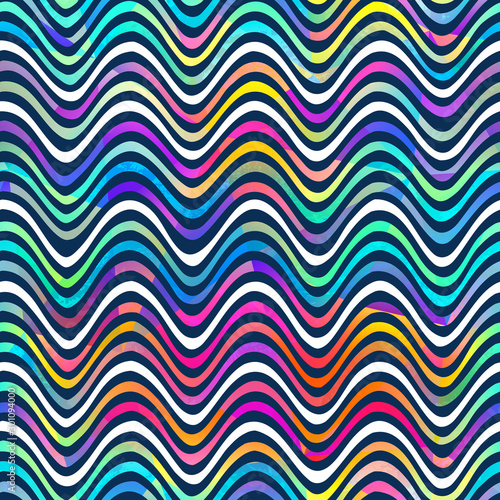 Bright wave seamless pattern