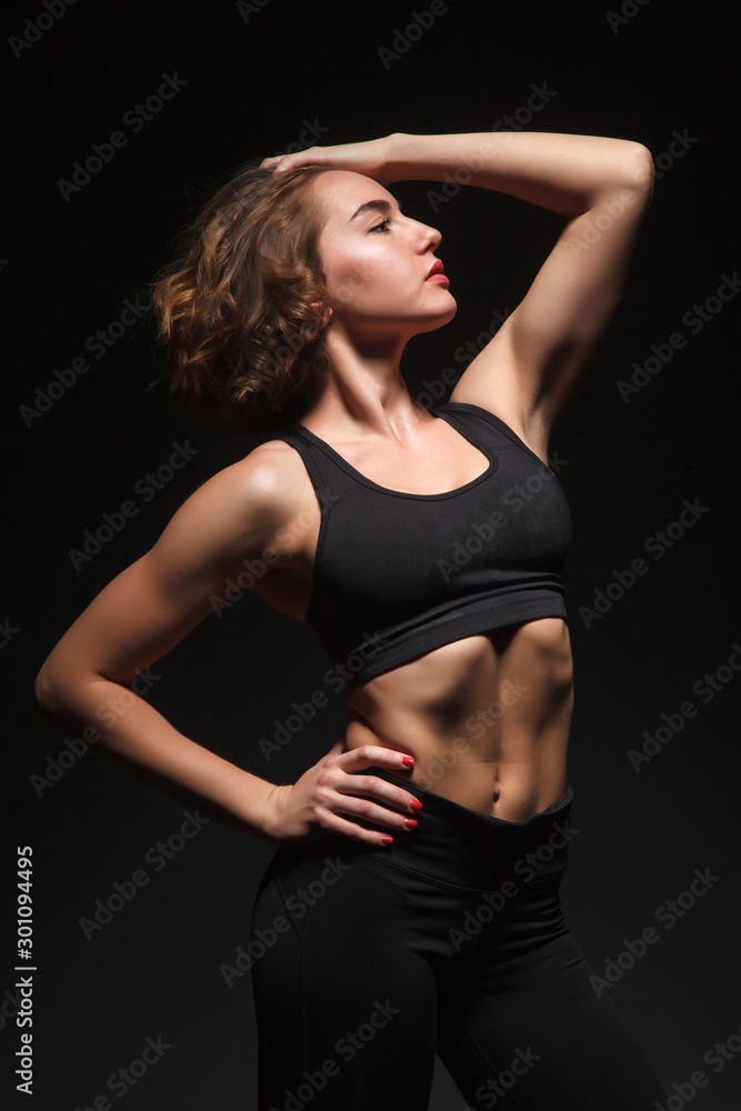 Fototapeta premium young girl doing yoga