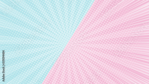 colorful 2 tones pink and blue background with halftone and sunlight effect web page screen size background banner eps10 vectors illustration