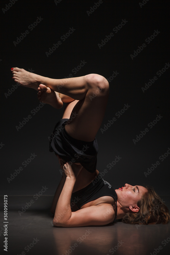 young girl doing yoga young girl doing yoga
