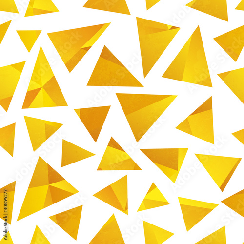 Gold triangle seamless pattern.
