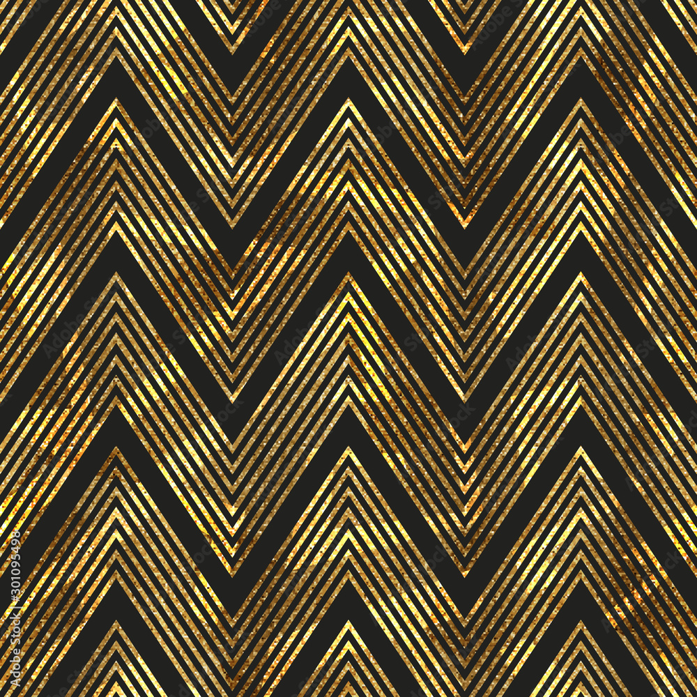 Gold zigzag stripes pattern. Gold zigzag stripes pattern.