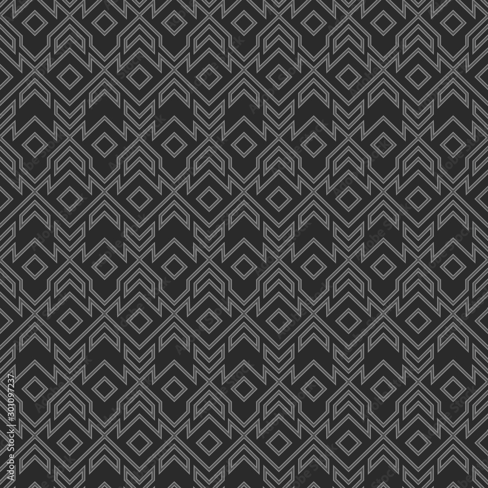 Monochrome tribal geometric pattern. Monochrome tribal geometric pattern.
