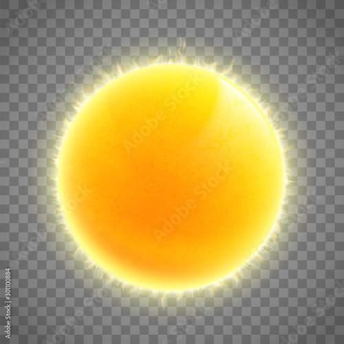 Sun icon. Weather or meteo sign sunshine.